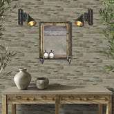 Stylish Beige Wallpaper with Wood Texture for Wall Decoration